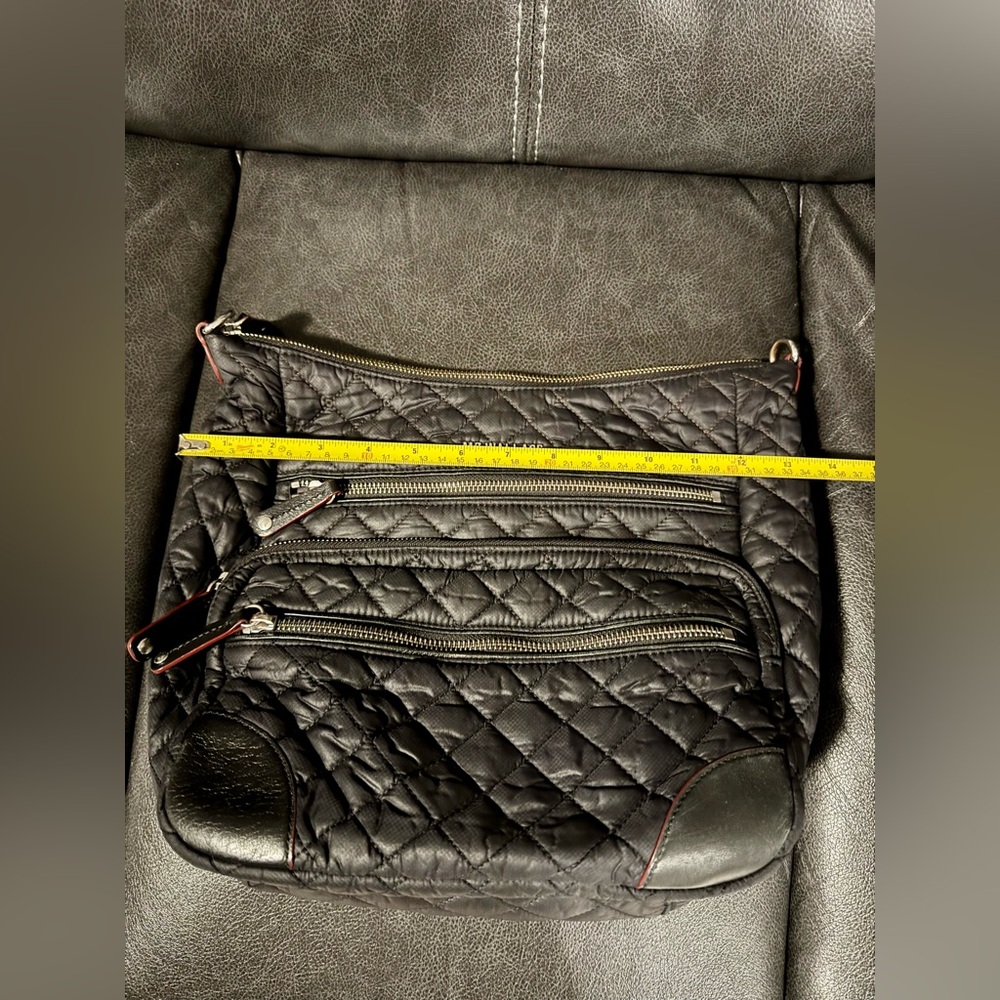 MZ Wallace Large Crosby Hobo In Black/Silver Hardware - Picture 9 of 10